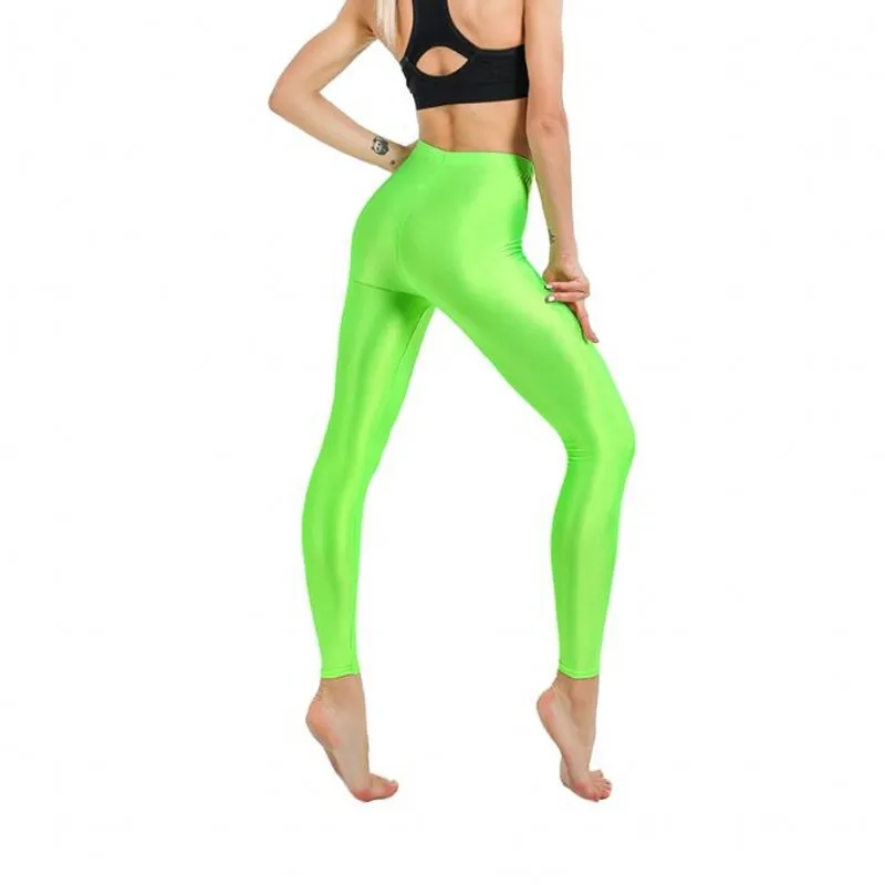 Женские леггинсы для тренировок повседневные блестящие женские фитнеса большие