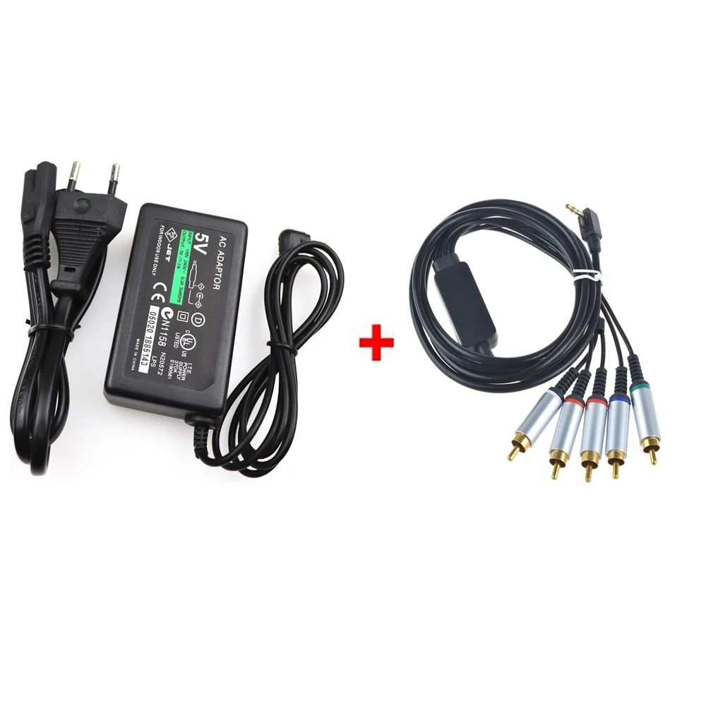 

Домашнее настенное зарядное устройство Ruitroliker, источник питания, адаптер переменного тока с HD TV, компонентный кабель для PSP 1000 2000 3000