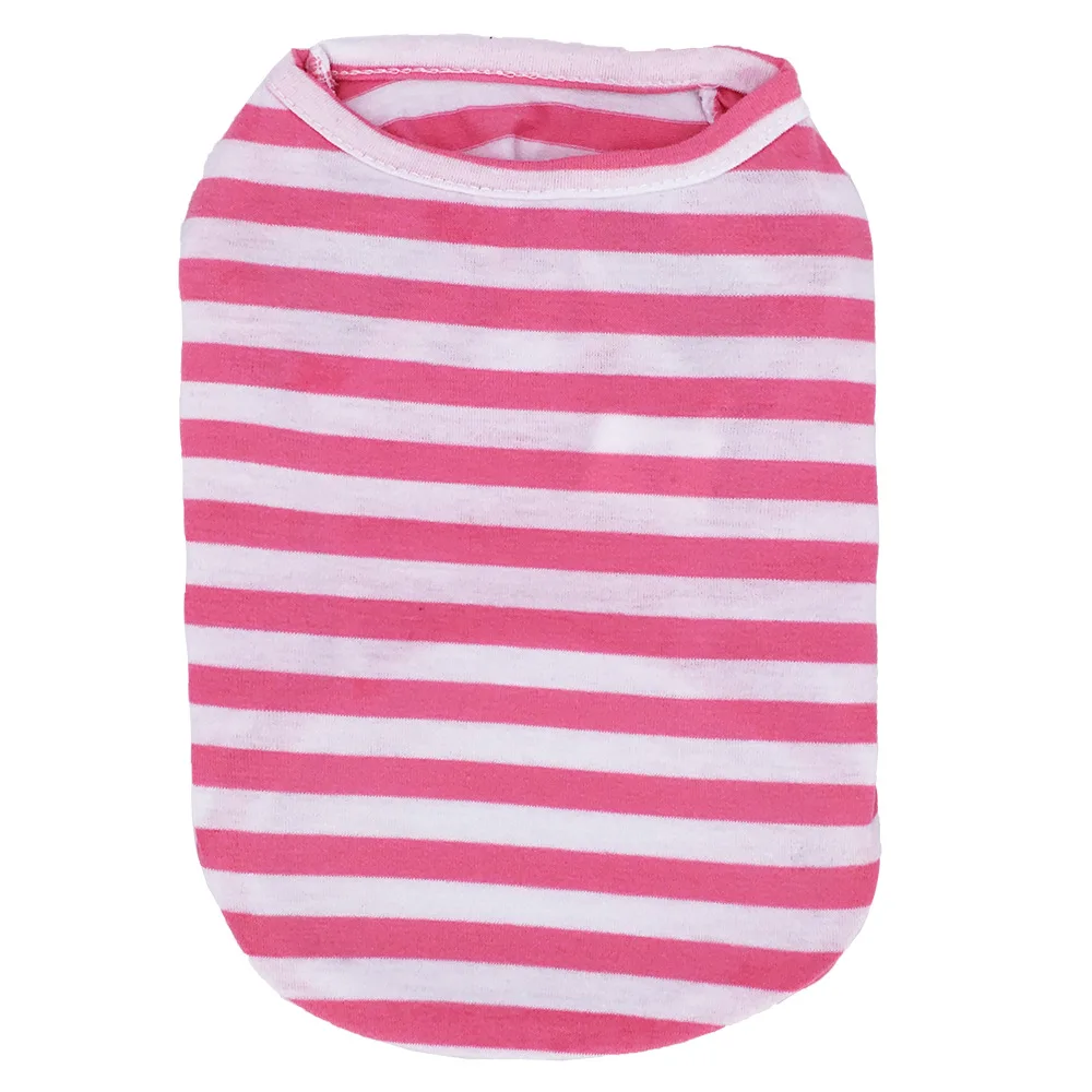 

Dog Clothes Spring and Summer Cotton Striped Vest Teddy Bichon Hiromi Schnauzer Cat Shirt T-shirt Cat Vest Clothing Dog Shirt