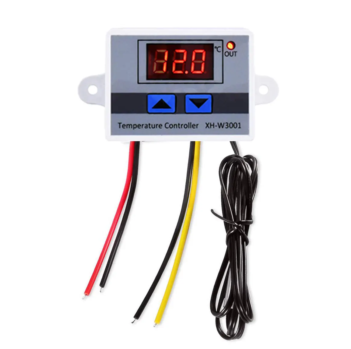 

10A 12V 24V 220VAC Digital LED Temperature Controller XH-W3001 For Incubator Cooling Heating Switch Thermostat NTC Sensor