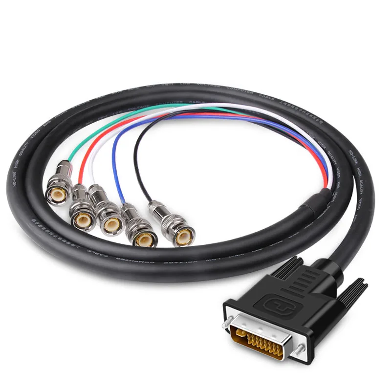 5 м DVI до 5BNC DVI24 + компонентный провод из чистой меди позолоченный RGB к RGBHV линия