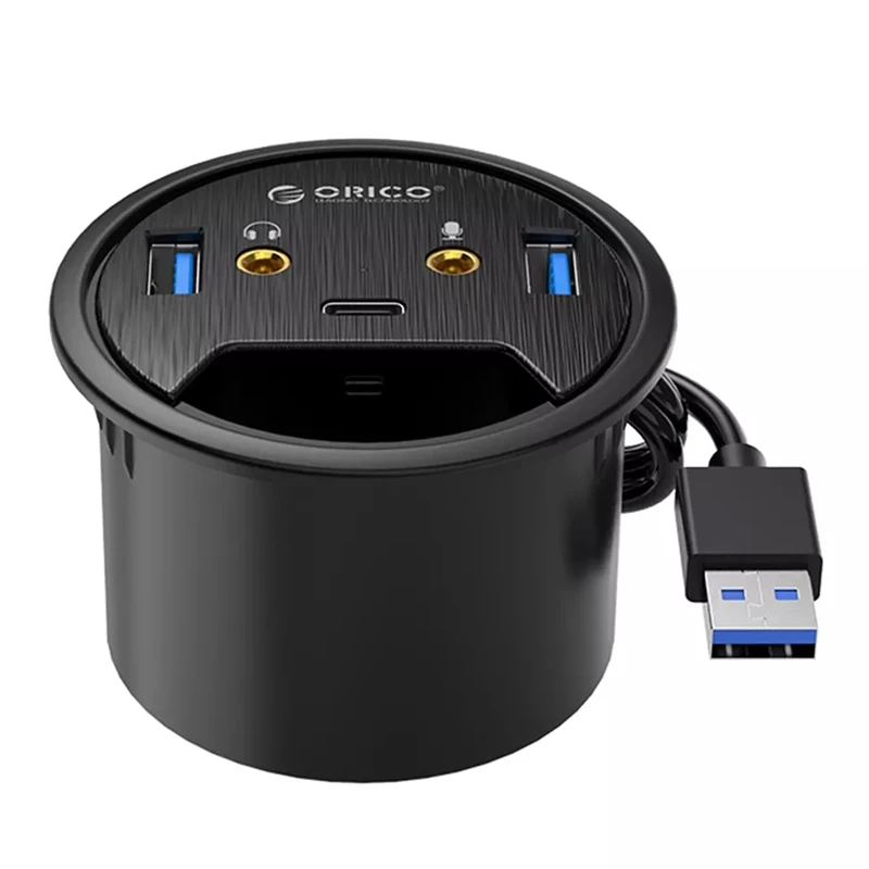 

ORICO Desktop Grommet USB 3.0 HUB Type-C o Desk Mount Adapter Dongle Splitter Power Table Mounting Adapter
