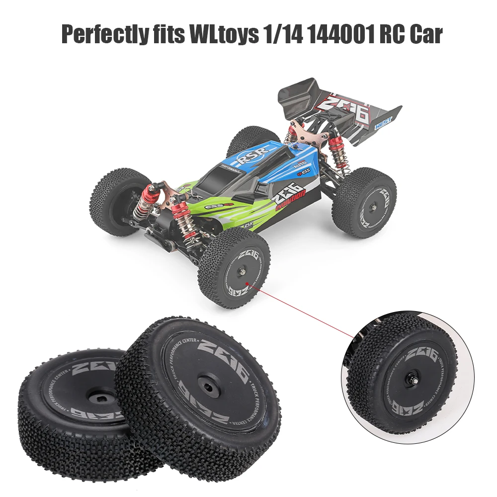 Wltoys 2 шт передние задние колеса для WLtoys 1/14 144001 RC автомобильные шины Шины