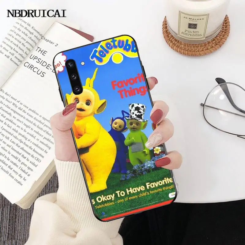 Мягкий силиконовый черный чехол для телефона PENGHUWAN Teletubbies Samsung Note 3 4 5 7 8 9 10 pro M10 20 30 |