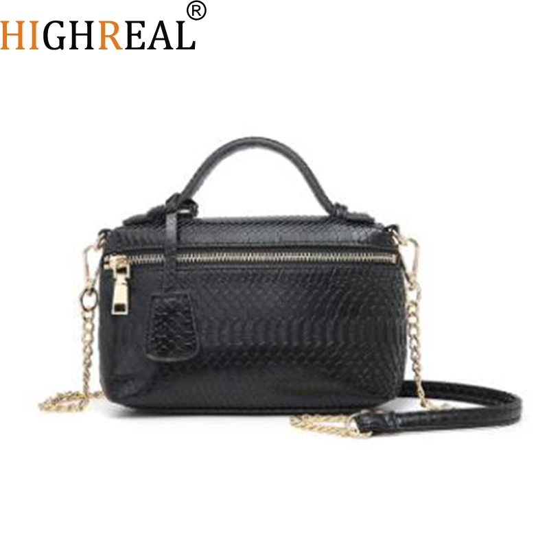 HIGHREAL новый индивидуальный дизайн с страусиным узором Сумки из натуральной кожи