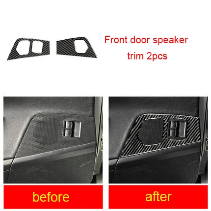 door speaker trim Для Volkswagen MAGOTAN 2012- CC 2012- passat B7 углеродное волокно передняя дверь динамик отделка 2 шт - Цвет: door speaker trim