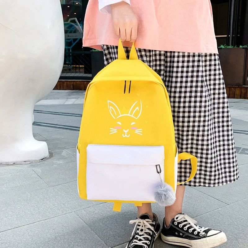 4 шт./компл. женский милый рюкзак дорожный рюкзаки сумки для книг школьников