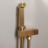 brushed gold bidet faucet bathroom bidet toilet cold water hygienic shower clean shower portable bidet gun sprayer bg90