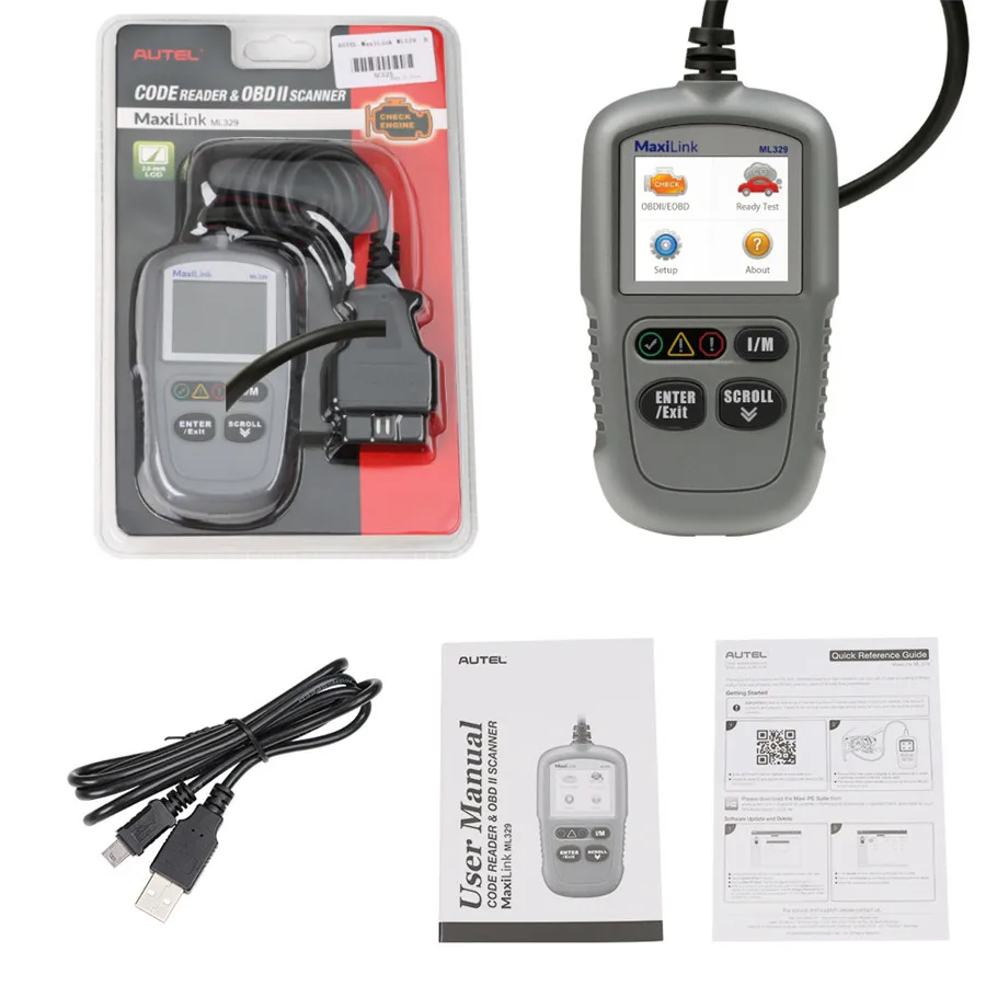 Считыватель кодов Autel MaxiLink ML329 (расширенная версия AL319)|Электрические тестеры и