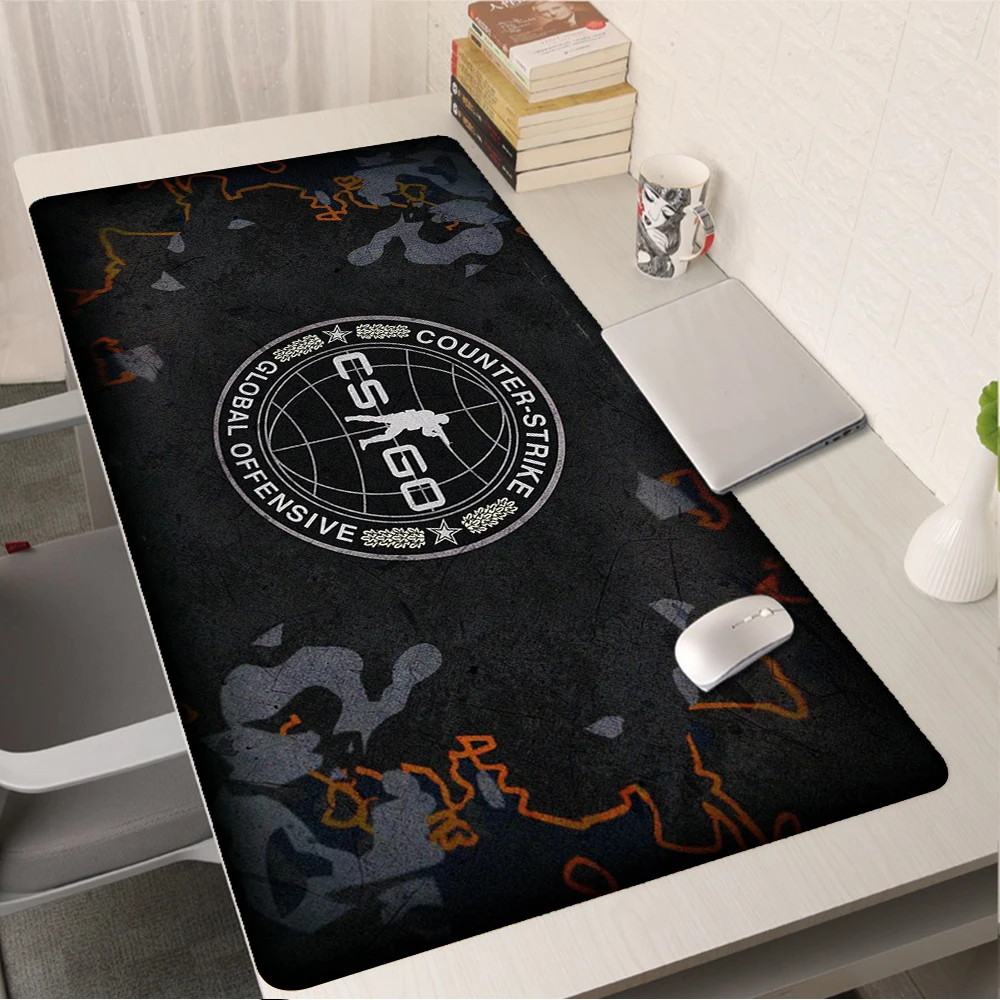 

Cool CS GO Gaming Keyboard Mouse Pad Pc Gmer Girl Desk Mat Large Non-Slip Computer Accessories Mousepad Kawaii Anime Mausepad
