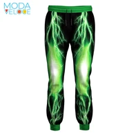 women men trousers bolt lightning storm power superhero energy green spell magic sports pants mens jogger fitness sports