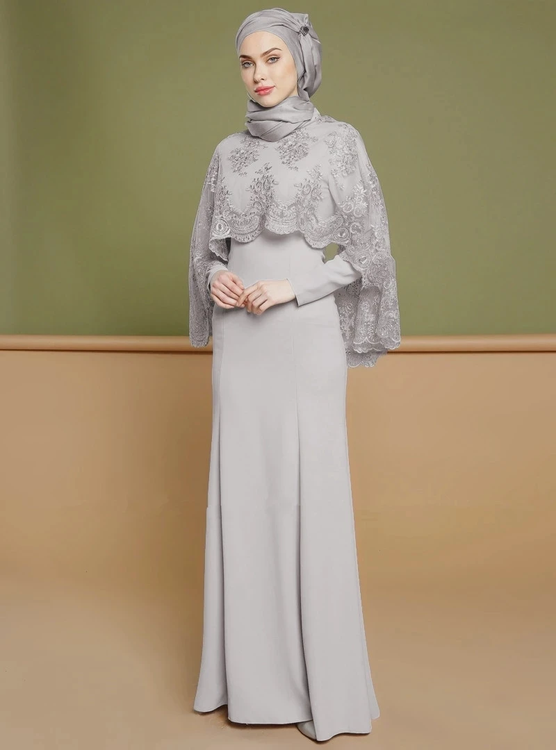 Мусульманское Модное Длинное платье из двух частей с вышивкой Eid Mubarak Robe Abayas для