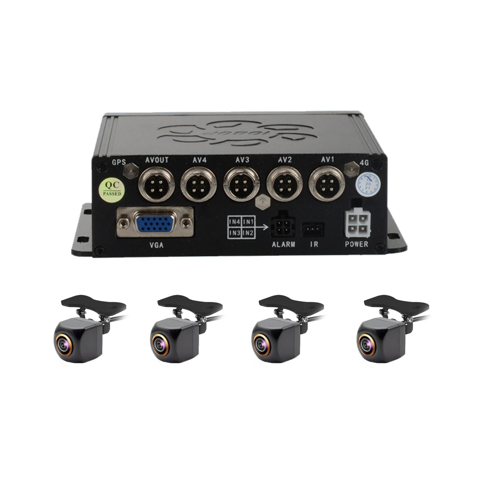

4CH AHD Mobile DVR IR Camera System For Truck Car Bus Vehicle 1080P FHD SD Card Video Recorder Support Alarm Recording