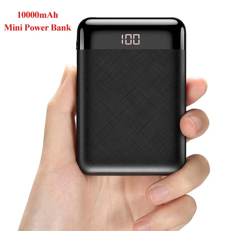 Mini 10000mAh 10000/20000 мАч Внешний аккумулятор для Xiaomi Mi 9 8 универсальный внешний аккумулятор зарядное устройство с двумя портами Usb внешний аккумулятор повербанк - Тип штекера: Mini 10000mAh