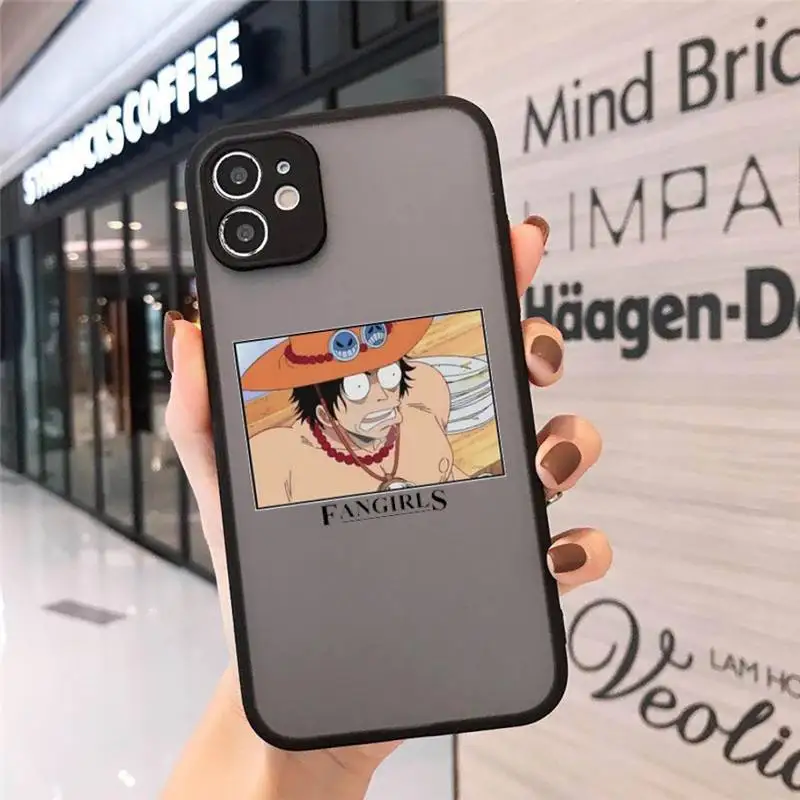 

One Piece luff zoro funny anime Phone Cases Matte Transparent for iPhone 7 8 11 12 s mini pro X XS XR MAX Plus cover funda