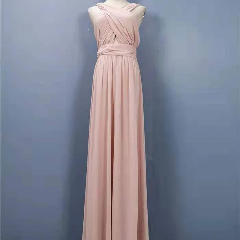 

Comfortable and Elegant Chiffon Yarn Sexy Cross Leaking Chest Open Back Big Swing Dress Dress Evening Dress A332