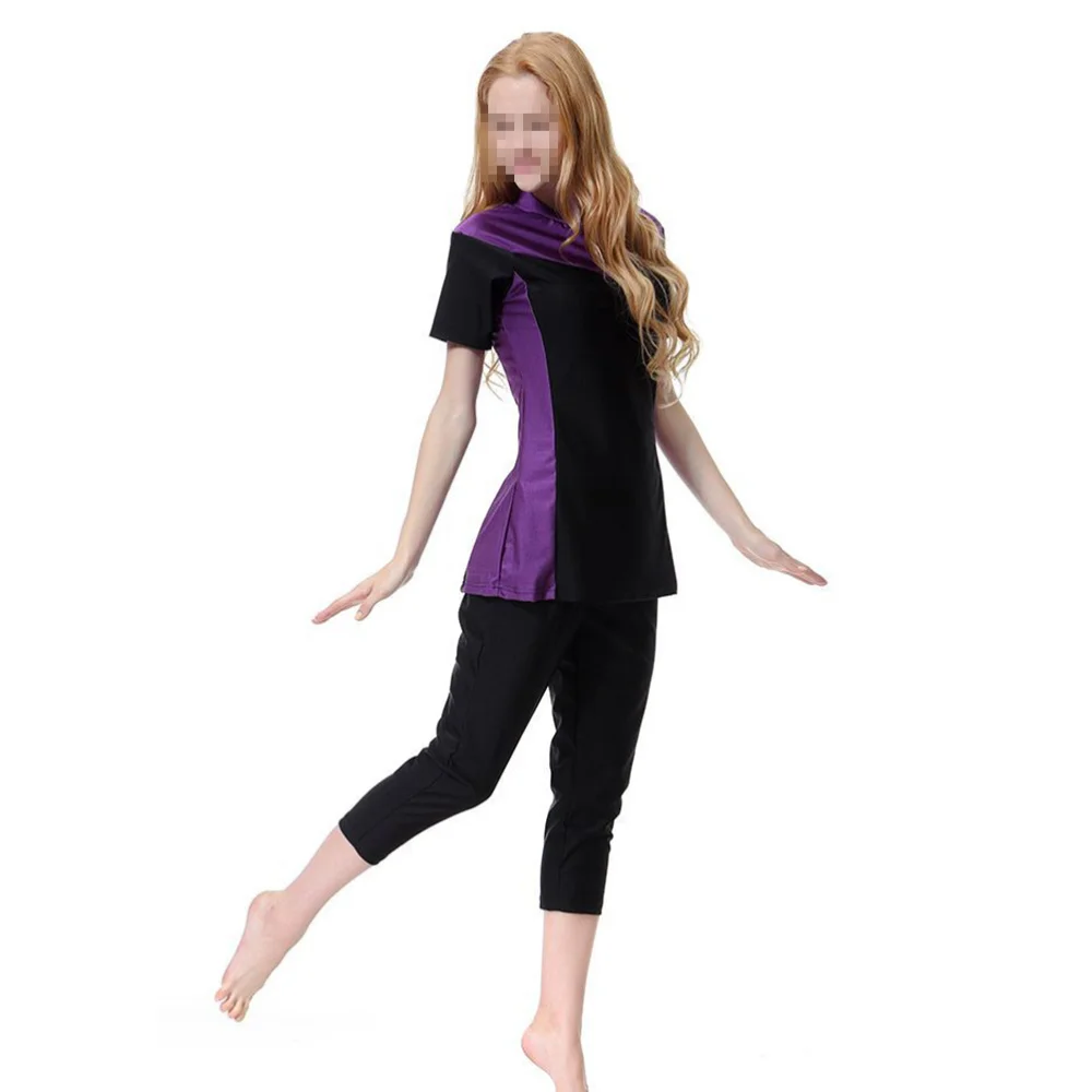 

Muslim Women Swimsuit Set Traditional Modest Swimwear Middle East Swimming Beachwear Swim Cap Tops Pants Kit for Women Ladies