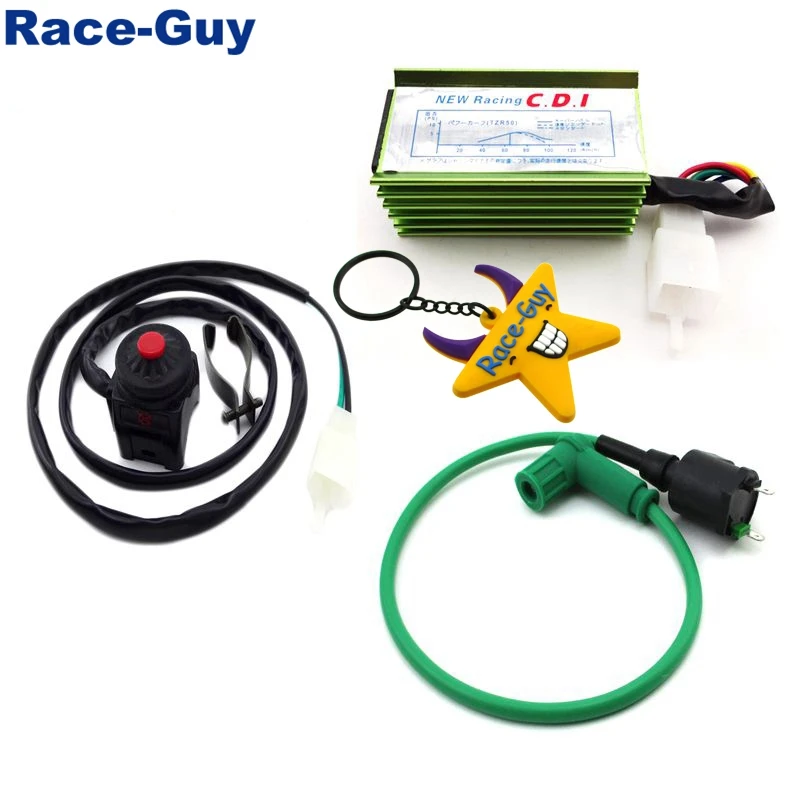 Зеленая высокопроизводительная Катушка зажигания для гонок + алюминиевая 5 Pin AC CDI