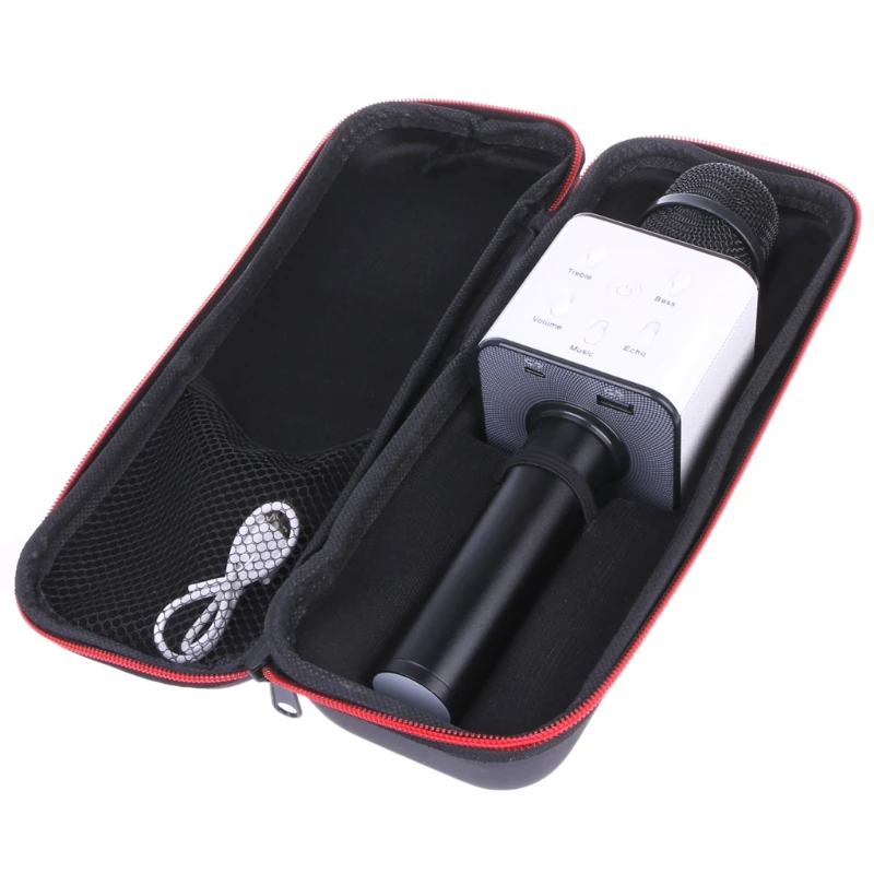 Беспроводной микрофон для караоке Bluetooth динамик гусеничный объемный звук голос Q7