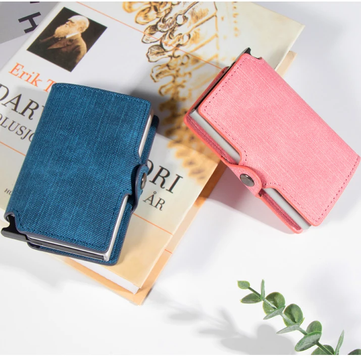 Дизайнерский маленький розовый кошелек для женщин и мужчин роскошный мини с RFID