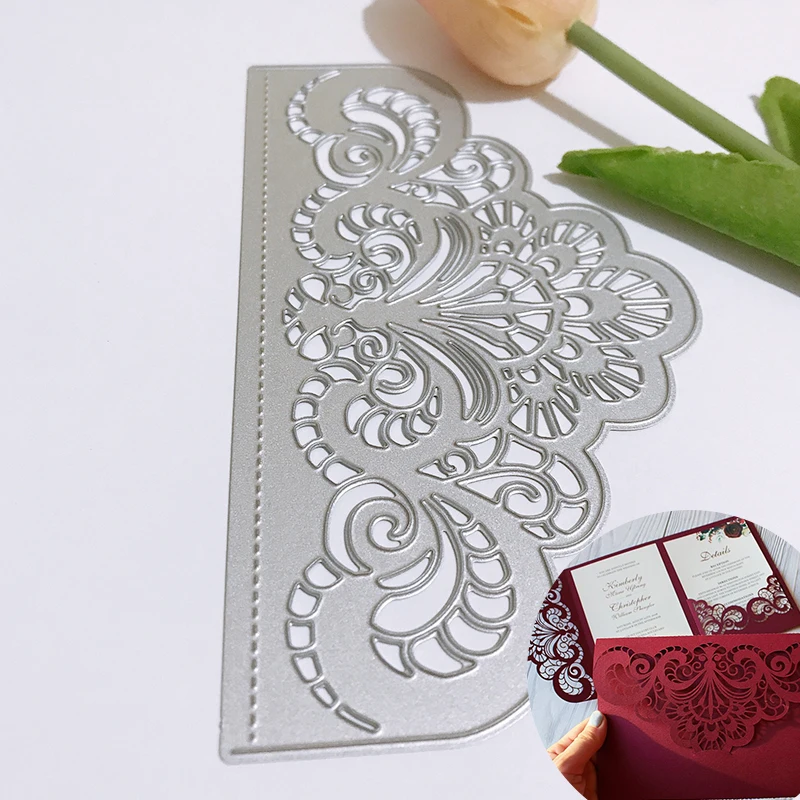 

DIY Paper Card Embossing Handmade Tool For Wedding Birthday Party Metal Cutting Lace Stencil Scrapbook