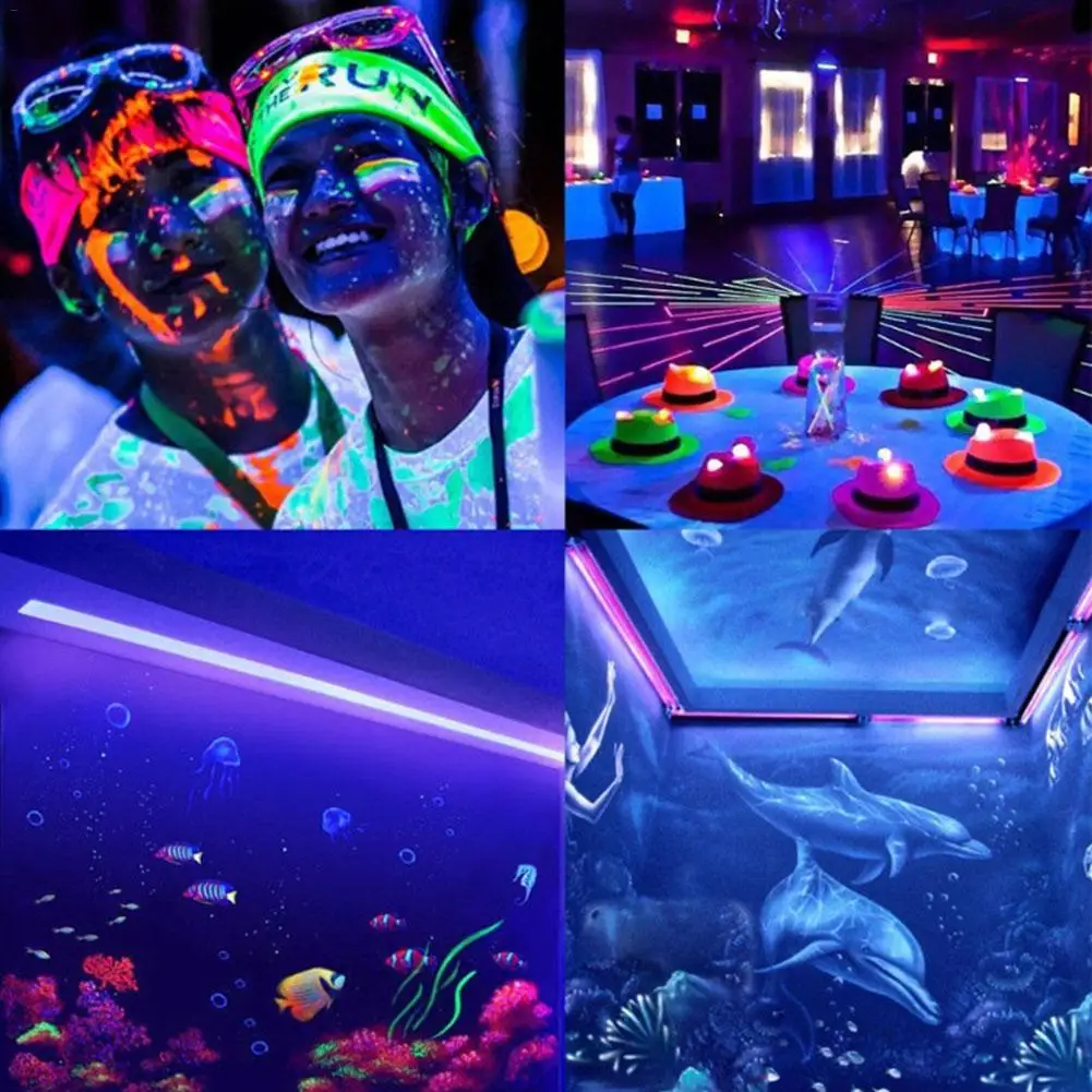 УФ светодиодный черный свет 4 Вт Портативный для плакатов арт регулируемые