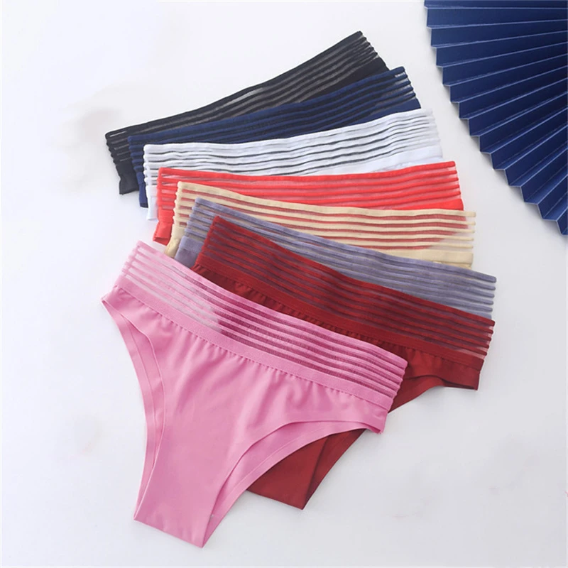 

Ice Slik Underwear Briefs Low-Rise Women Thongs G String Hot Sexy Seamless Panties Female Lingerie Intimate 8 Colors 45