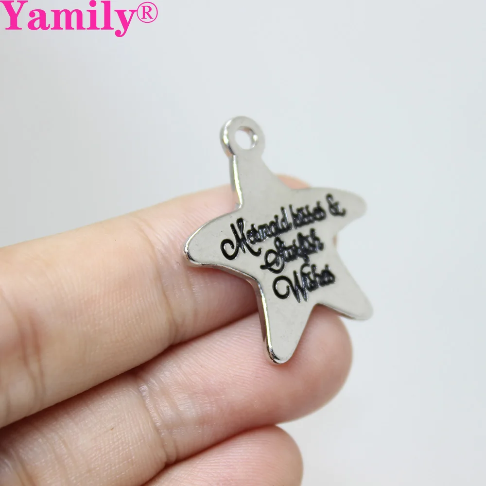 

8 шт.-звезда 27x26 мм, поцелуи русалки и морские звезды, пожелания, подвески, ожерелье, браслет, сделай сам, изготовление ювелирных изделий