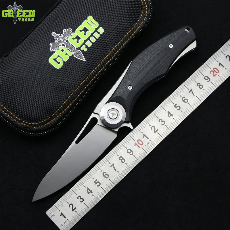 Складной нож D2 blade G10 с титановой ручкой для выживания на природе охоты кемпинга