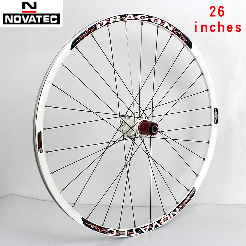 Novatec горный велосипед внедорожный MTB алюминиевый сплав белый колеса 26 дюймов