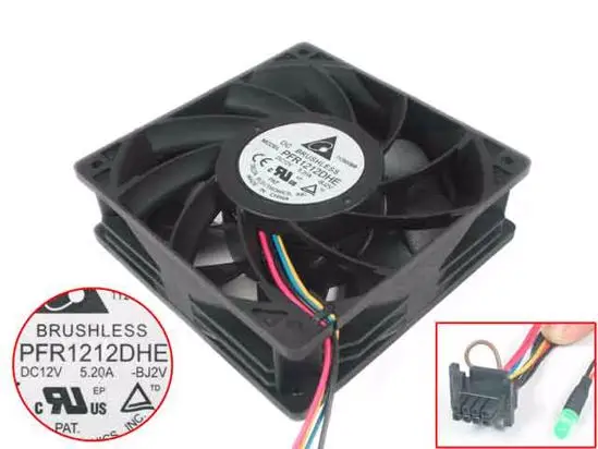 Охлаждающий вентилятор для сервера Delta Electronics PFR1212DHE 8J2V DC 12V 5.20A 120x120x38 мм|square fan|delta
