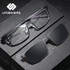Оправа для очков Мужская с магнитной оправой, поляризационные оптические очки для близорукости, прозрачные магнитные солнцезащитные очки с клипсой