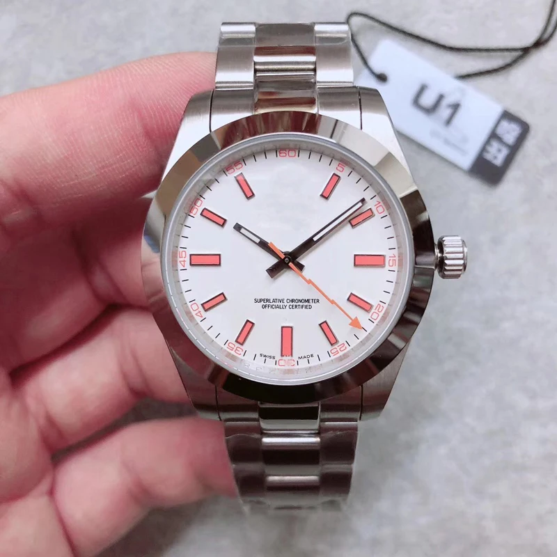 

Luxury Mens Watch Milgauss Sapphire Glass Solid Stainless Oyster Automatic Sweep Movement Mechanical Men Wristwatches