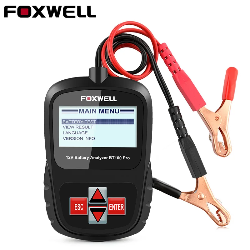 

FOXWELL BT100 PRO Car Battery Tester 6V 12V For Flooded Voltage 100 to 1100CCA 200AH Battery Health Analyzer Diagnostic Tool