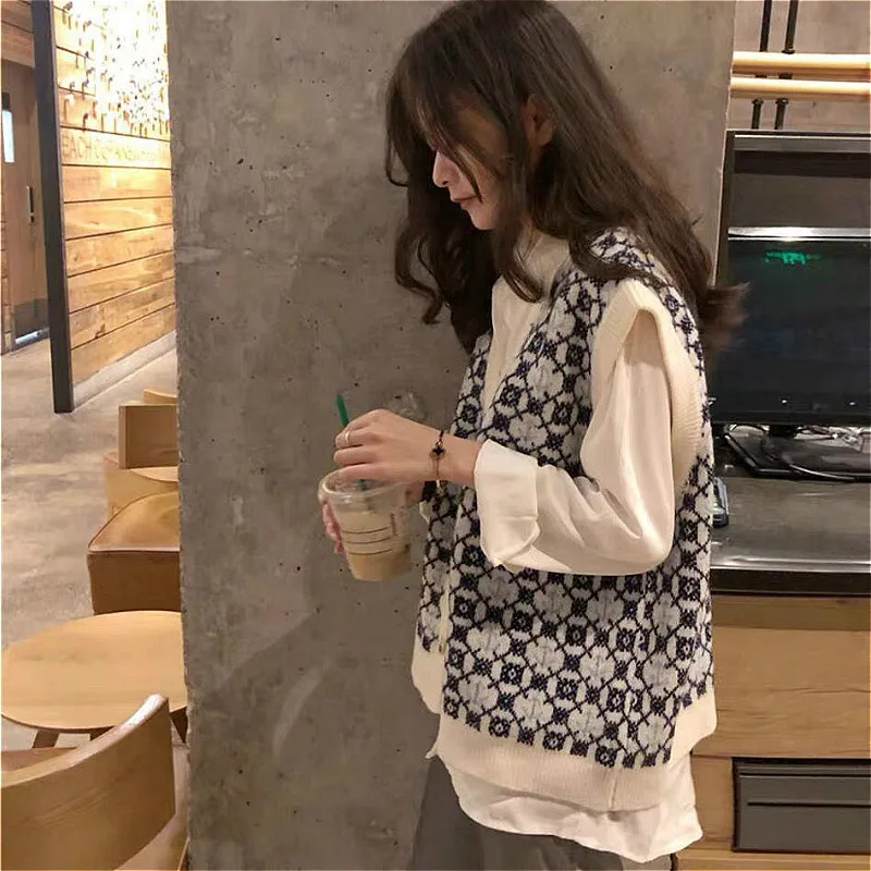 Женский винтажный Трикотажный жилет универсальный однобортный Простой в стиле