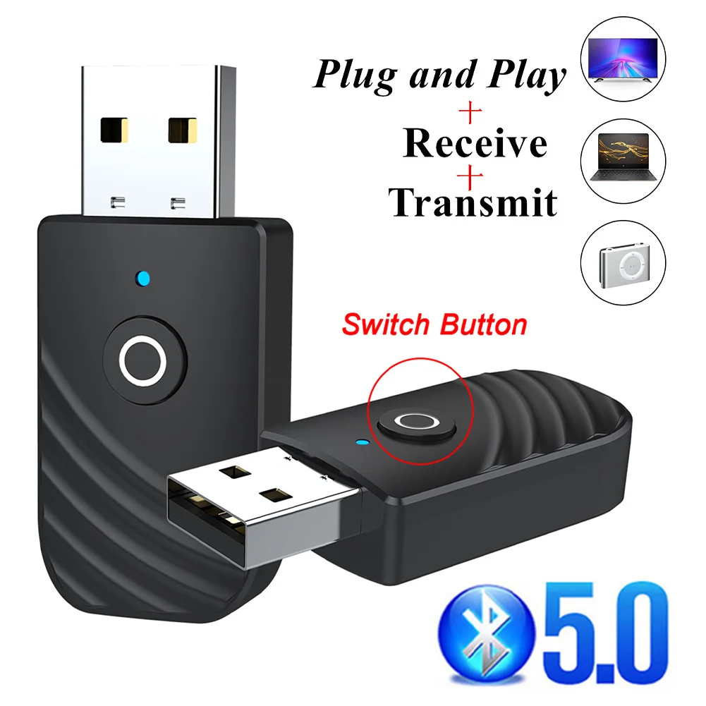 3 в 1 Dongle аудио приемник со светодиодным индикатором аксессуары для ПК наушники 5 0