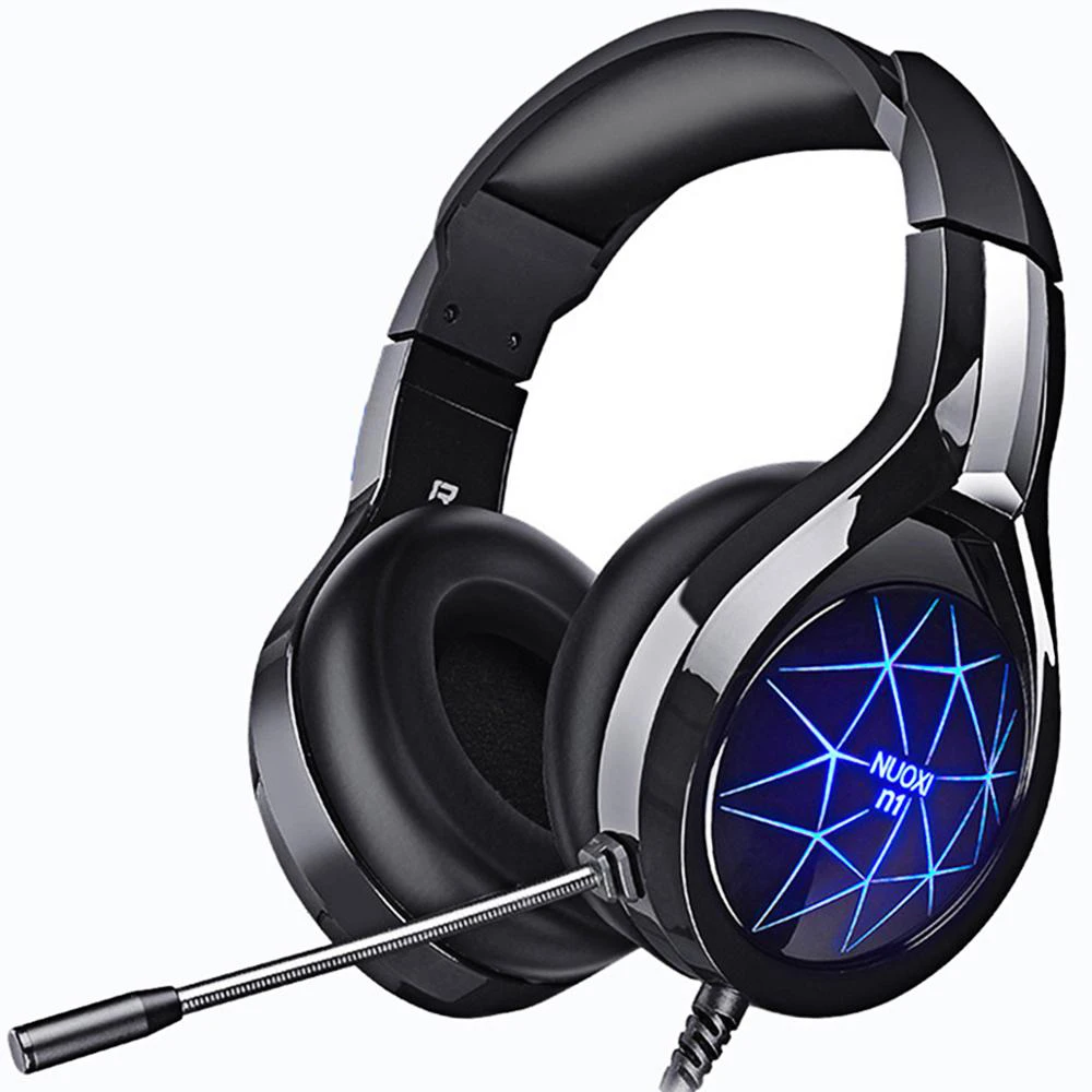

Gaming Headphones Wired Headsets PS4 Earphones Surround Sound Stereo & HD With Microphone Light Overear PC Laptop Tablet Gamer