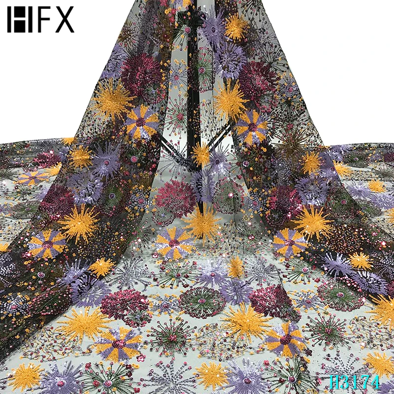 HFX Новое поступление французское кружевное платье в африканском стиле с