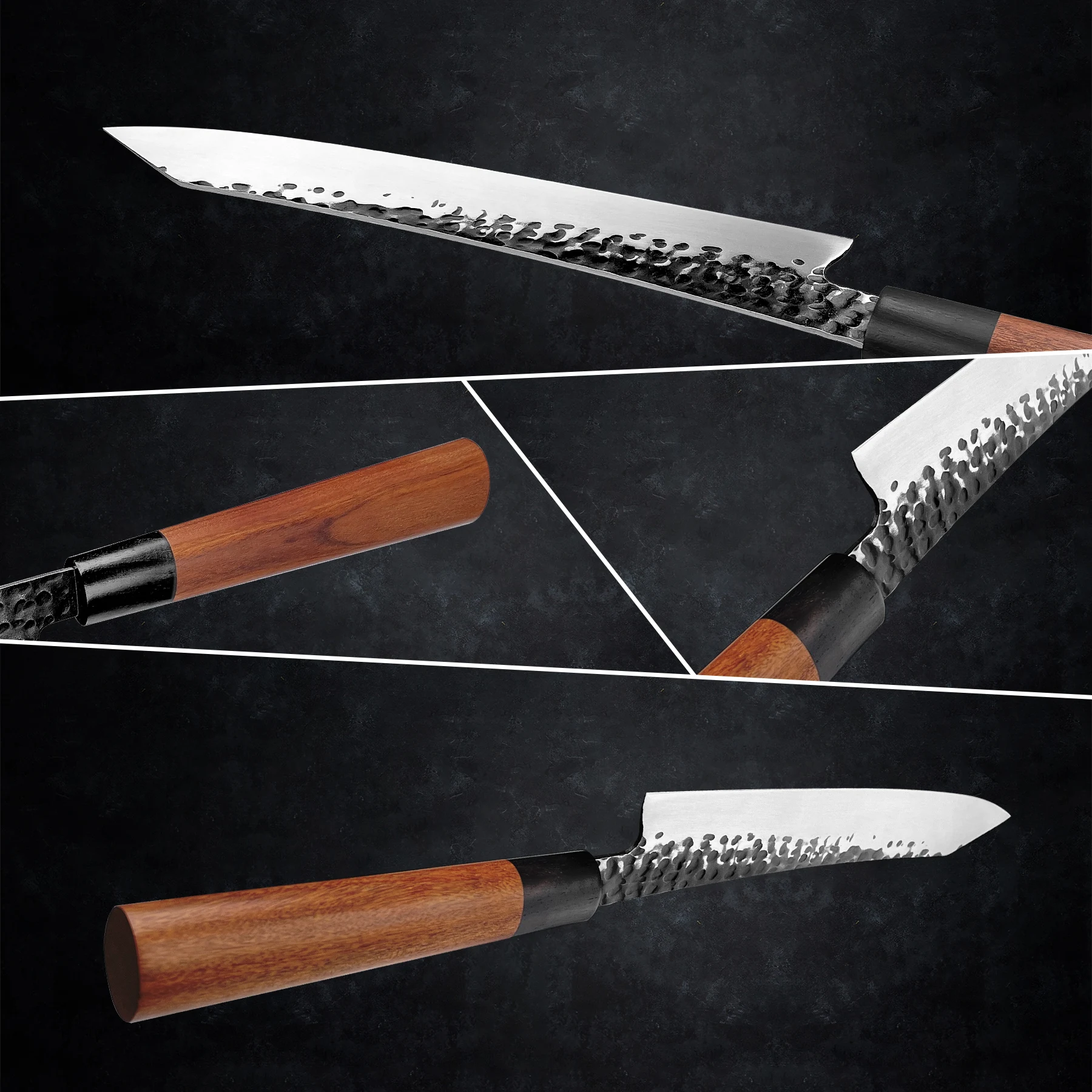 Нож для нарезки мяса Grandsharp 9 дюймов лезвие молотка из нержавеющей стали кухонный