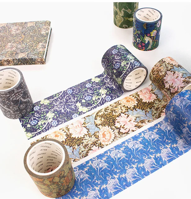 

Cool Wild Plants Morris Fashion Floral Washi Tape 50mm*5M DIY Deco Supplies Gift