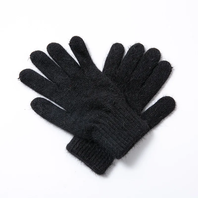 New Winter Women Soft Warm Knit Gloves Fashion Rabbit Hair Warmer Girls' Bright Color | Аксессуары для одежды