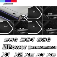 4pcs car audio video 3d stickers for bmw x5 e70 e90 e46 e60 x1 e84 f48 x3 g01 e83 x6 e61 e70 e87 e91 e92 g30 performance power