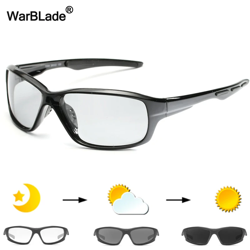 Мужские фотохромные солнцезащитные очки WarBlade поляризационные для вождения в