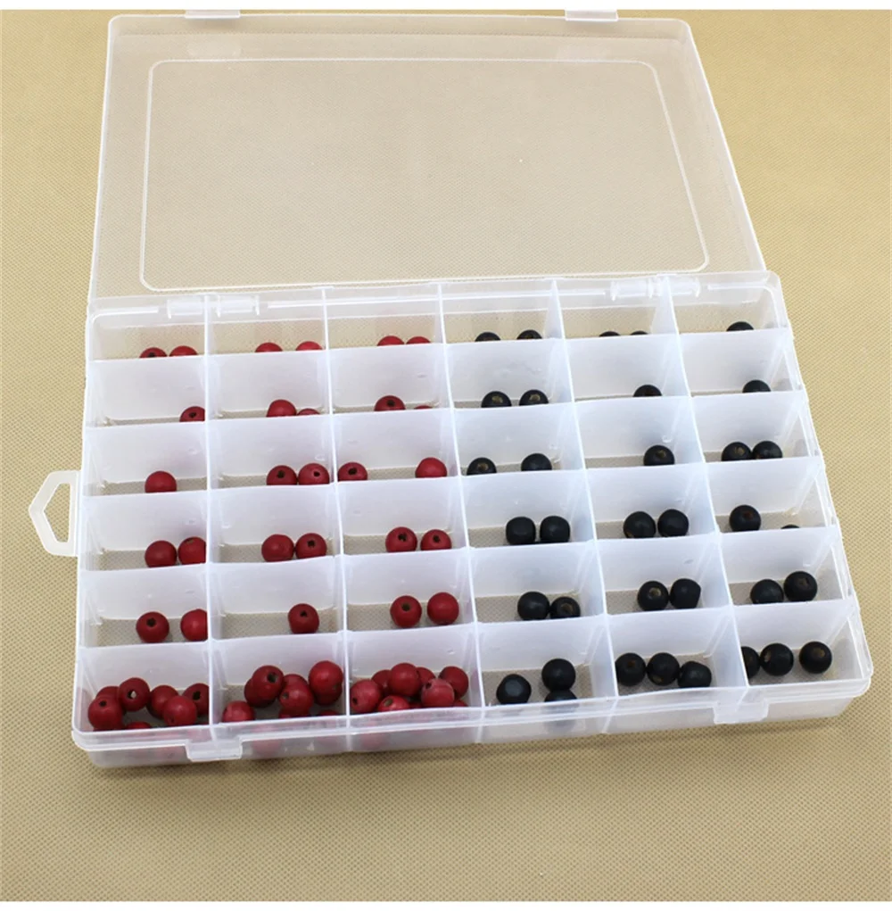 

36 Grid Makeup Organizer Removable Storage Box Plastic Container Jewelry Earring Bins Compartment screw holder Home Organizer