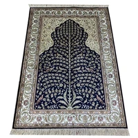 Vintage Turkish Hand Knotted Silk Carpet Floral Living Room Persian Rugs