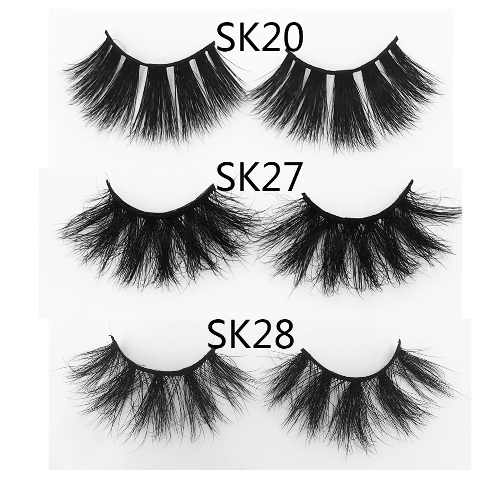 3D 25 мм норковые накладные ресницы натуральные длинные висячие ручная работа