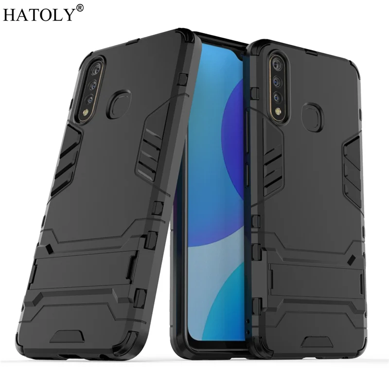For Vivo Y19 Case Silicone Robot Armor Shell Coque Funda Hard PC TPU Back Phone Cover for Vivo Y19 Protective Case for Vivo Y19