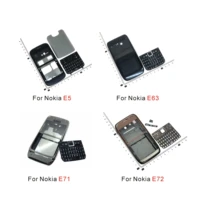 complete front cover keyboard for nokia e5 e63 e71 e72 battery back cover high quality housing case keypad