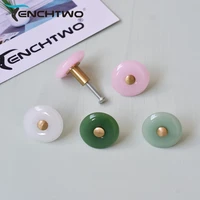 tenchtwo reiki healing crystals jade knob kitchen cupboard pull handle brass wardrobe cabinet knobs and for furniture drawers