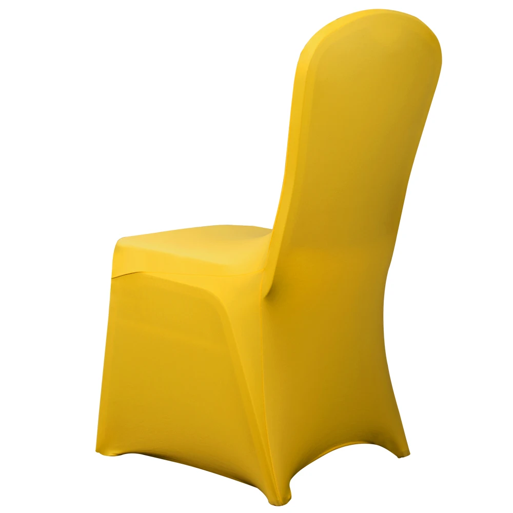 60 Премиум желтый чехол на стул из спандекса | Дом и сад